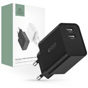 Ładowarki do telefonów - Ładowarka sieciowa Tech-protect c35w 2-port network charger PD35w black - miniaturka - grafika 1