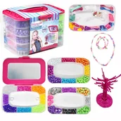 Zabawki interaktywne dla dzieci - Koraliki Zestaw Do Tworzenia Biżuterii Kuferek Z Lusterkiem - miniaturka - grafika 1