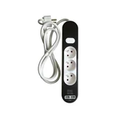 Przedłużacze i rozgałęźniki - Przedłużacz listwowy z wyłącznikiem 3x2P 2 x USB 1.5 m LEXMAN - miniaturka - grafika 1