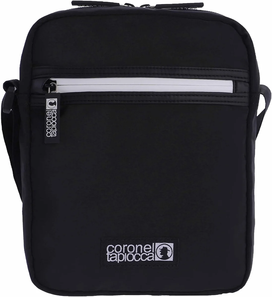 TORBA NA RAMIĘ MĘSKA 18 X 5X23CM NYLON CZARNO-BIAŁA