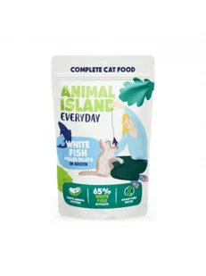 ANIMAL ISLAND Everyday z Białą Rybą 12x85g fileciki w rosole zestaw 12 saszetek - Mokra karma dla kotów - miniaturka - grafika 1