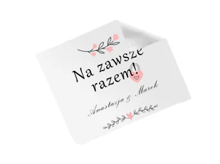 Ściereczka personalizowana do okularów Na zawsze razem - 1 szt. - Akcesoria do okularów - miniaturka - grafika 1