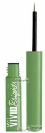 Eyelinery - NYX Professional Makeup - VIVID BRIGHTS - MATTE LIQUID EYELINER - Matowy tusz do kresek z pędzelkiem - 2 ml - 02 - GHOSTED GREEN - miniaturka - grafika 1