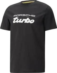 Puma PORSCHE TURBO Legacy Logo Tee - Koszulka męska bawełniana czarna 538236-01 , Rozmiar: S - Koszulki męskie - miniaturka - grafika 1