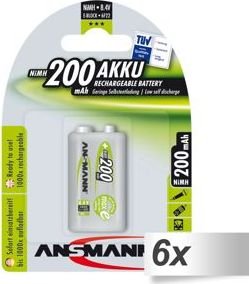 Ansmann Akumulator MaxE 9V Block 200mAh 6 szt.
