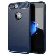 Etui i futerały do telefonów - Cadorabo Etui do Apple iPhone 8 PLUS / iPhone 7 PLUS / iPhone 7S PLUS - Etui w kolorze BRUSHED BLUE ? Etui na telefon wykonane z silikonu TPU o wyglądzie włókna węglowego ze stali nierdzewnej - silikonowe etui Ultra Slim Soft Back Cover Case Bumper - miniaturka - grafika 1