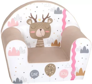 DELSIT FOTEL PUFA KRZESEŁKO FOTELIK Z PIANKI DLA DZIECKA, DT8-21040 JELONEK - Krzesła obrotowe dla dzieci - miniaturka - grafika 1