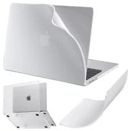 Torby na laptopy - Etui do Apple Macbook Air 13 13.3" - 2018-2021 (M1 A2337/A2179/A1932) Alogy AirGuard™ Elastyczna obudowa Matowa Przezroczysta Biel - miniaturka - grafika 1
