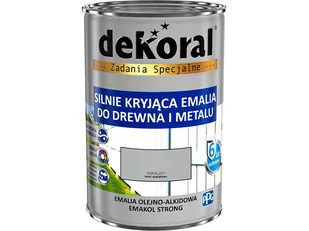 Dekoral Emalia Ftalowa Emakol Strong Popielaty Pojemność 0,9 L - Emalie Dekoral Emalia Ftalowa Emakol Strong Popielaty Pojemność 0,9 L - Emalie - miniaturka - grafika 1