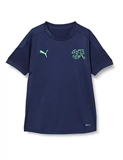 Koszulki dla chłopców - PUMA PUMA Chłopięca koszulka treningowa Jr T-shirt Peacoat-Green Glimmer 140 758288 - grafika 1