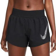 Spodenki damskie - Nike FB4928-010 W NK One DF SWSH HBR Krótkie Szorty Kobiety Czarny/Cool Grey Wielkosc S - miniaturka - grafika 1