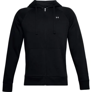 Bluza męska Under Armour  Rival Fleece FZ Hoodie Dynamic black L - Bluzy sportowe męskie - miniaturka - grafika 1