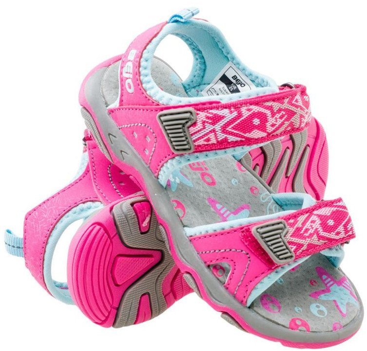 Bejo SANDAŁY I KLAPKI ELSI KIDS G FUCHSIA/TURQUOISE/LIGHT BLUE 27