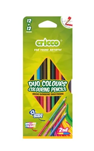 CRICCO Kredki dwustronne 12/24 kolory - Przybory szkolne - miniaturka - grafika 2