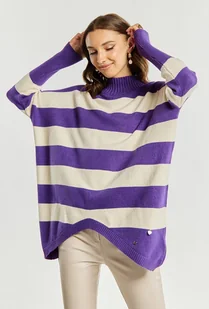 Sweter damski w paski - Monnari - Swetry damskie - miniaturka - grafika 1