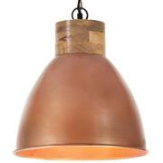 Lampy sufitowe - VidaXL Lumarko Industrialna lampa wisząca, miedziana, żelazo i drewno, 46 cm! 320883 VidaXL - miniaturka - grafika 1