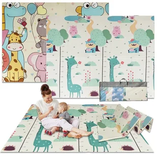 PIANKOWA DWUSTRONNA MATA EDUKACYJNA XPE 200x180cm+Pokrowiec - Maty piankowe - miniaturka - grafika 1