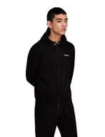 Bluzy męskie - Armani Exchange Męska bluza z kapturem Everyday French Terry, czarny, L - miniaturka - grafika 1