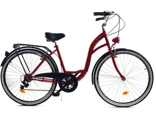 Dallas Bike City 7spd 28 cali Damski Czerwono-czarny - Rowery - miniaturka - grafika 1