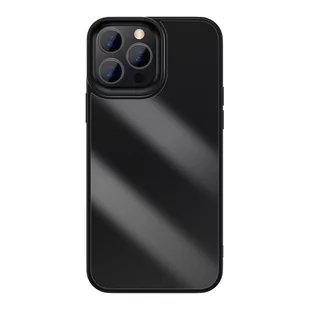Baseus Crystal Phone Case pancerne etui do iPhone 13 Pro Max z żelową ramką czarny ARJT000201 - Etui i futerały do telefonów - miniaturka - grafika 1