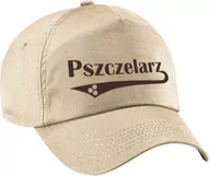 Czapki męskie - Czapka Z Daszkiem "Pszczelarz", Beżowa - Cza10 - miniaturka - grafika 1