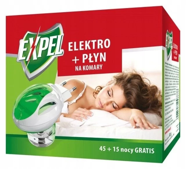 Expel Elektrofumigator + płyn na komary 60 nocy ochrony 40ml