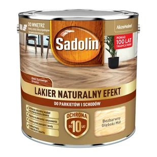 Lakier do parkietu i schodów bezbarwny głęboki mat 2.5 l Sadolin - Lakiery do drewna - miniaturka - grafika 1