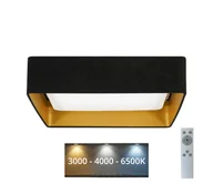 Lampy sufitowe - Brilagi - Ściemnialne światło LED VELVET SQUARE LED/24W/230V + +pilot czarne - miniaturka - grafika 1