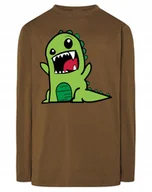 Koszulki męskie - Longsleeve fajny nadruk ZIELONY POTWÓR r.XXL - miniaturka - grafika 1