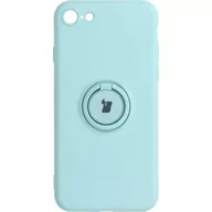 Etui i futerały do telefonów - Bizon Etui Case Silicone Ring iPhone SE 2022/2020 8/7 turkusowe BCSRIPSE20LCN - miniaturka - grafika 1