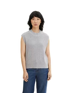 TOM TAILOR Damski Sweter z golfem 1033540, 30282 - Concrete Grey Melange, L - Swetry damskie - miniaturka - grafika 1