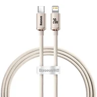 Kable USB - Baseus Crystal Shine Series kabel USB Typ C - Lightning szybkie ładowanie Power Delivery 20W 1,2m różowy CAJY001304 - miniaturka - grafika 1