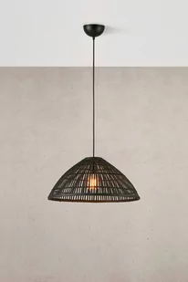 Lampa wisząca z plecionym, czarnym abażurem 108674 z serii CAPELLO - Lampy sufitowe - miniaturka - grafika 2