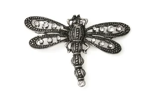 Piękna Ważka Cyrkonie Broszka Z Cyrkoniami - Broszki - miniaturka - grafika 1