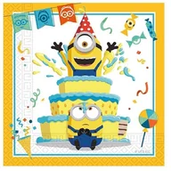 Dekoracje i nakrycia stołu na imprezę - SERWETKI PAPIEROWE MINIONKI - MINIONS PARTY, 20 SZT - miniaturka - grafika 1