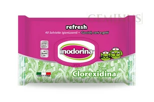 Inodorina Inodorina Chusteczki Clorexidina - z chlorheksydyną 40szt - Szampony i odżywki dla psów - miniaturka - grafika 1