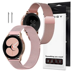 Bransoleta Uniwersalna Alogy Milanese Magnetic Strap Pasek z magnesem do smartwatcha 22mm Różowy - Akcesoria do smartwatchy - miniaturka - grafika 1