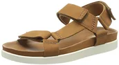 Sandały męskie - Clarks Sandały męskie Sunder Range, Tan Nubuk, 43 EU - miniaturka - grafika 1