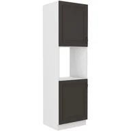 Szafki kuchenne - Szafka Dolna Wysoka Słupek Pod Zabudowę Piekarnika 60 DP-210 2F Stilo Grafit Mat Stolarz Lempert Biały Mat - miniaturka - grafika 1