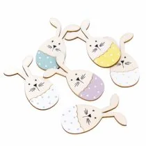 Ozdoba wielkanocna drewniana Królik w pisance 6 el. - Podręczniki dla szkół podstawowych - miniaturka - grafika 1