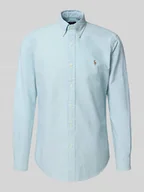 Koszule męskie - Koszula casualowa o kroju custom fit z kołnierzykiem typu button down - miniaturka - grafika 1