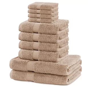 DecoKing DecoKing - Komplet Ręczników Bawełnianych Beżowy MARINA GŁADKIE - 2*70x140+4*50x100+4*30X50 - Ręczniki - miniaturka - grafika 1