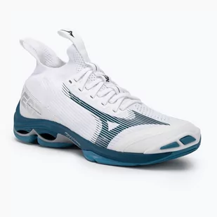 Buty do siatkówki Mizuno Wave Lightning Neo 2 white/sailor blue/silver - Buty sportowe męskie - miniaturka - grafika 1