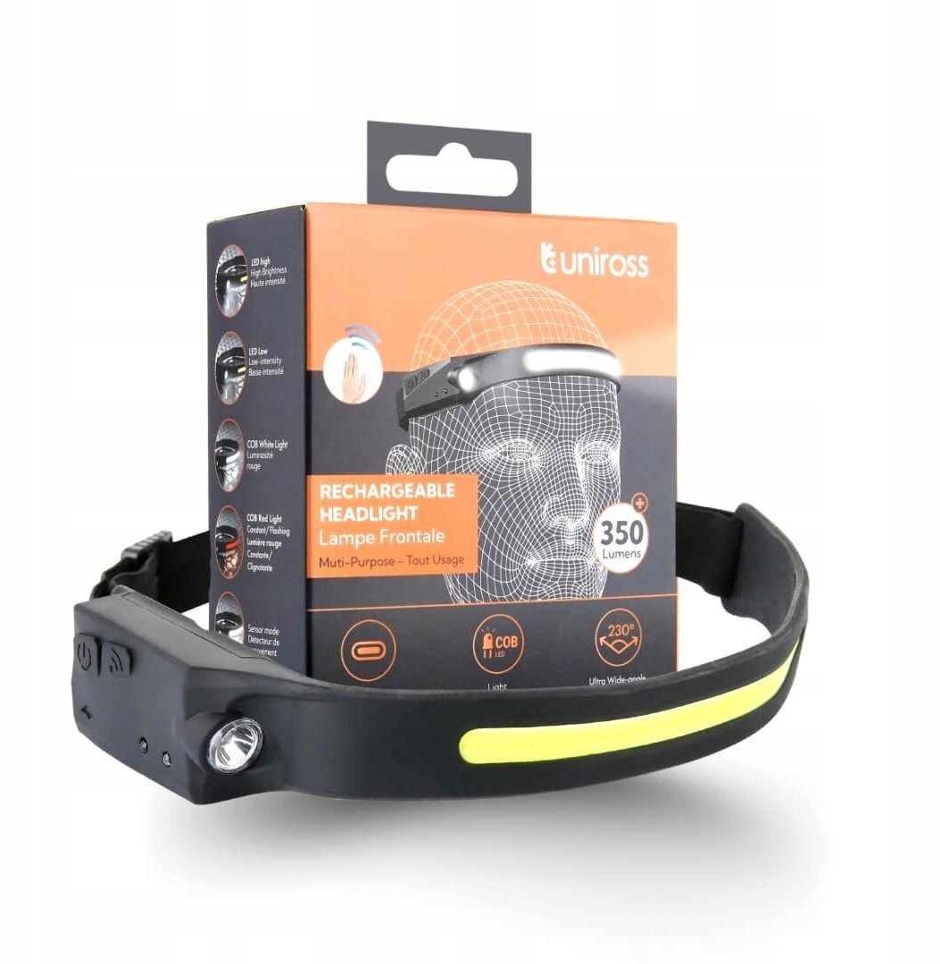 Uniross Latarka Czołowa 350LM 230' Sensor ULSH07
