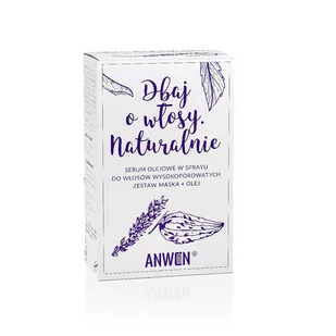 Anwen Zestaw do pielęgnacji włosów wysokoporowatych maska pszenica + olej marakuja 200+50ml + buteleczka z atomizerem - Odżywki do włosów - miniaturka - grafika 1