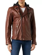 Kurtki męskie - Freaky Nation Męska kurtka skórzana Top10-FN - drewno, L - miniaturka - grafika 1