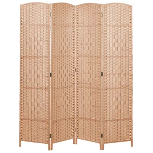 4-panelowy składany parawan pokojowy 178 x 163 cm naturalny LAPPAGO - Parawany - miniaturka - grafika 1
