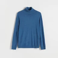 Swetry męskie - Reserved - Bawełniany golf - Niebieski - miniaturka - grafika 1