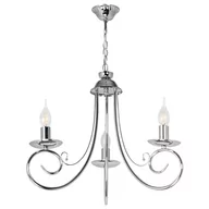 Lampy sufitowe - Inne Żyrandol LAMPA wisząca VEN W-N 1541/3 CR świecznikowa OPRAWA metalowy ZWIS na łańcuchu chrom VEN W-N 1541/3 CR - miniaturka - grafika 1