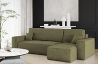 Narożniki - Sofa w kształcie L BEST narożnik tkanina Poso oliwkowy prawy - miniaturka - grafika 1